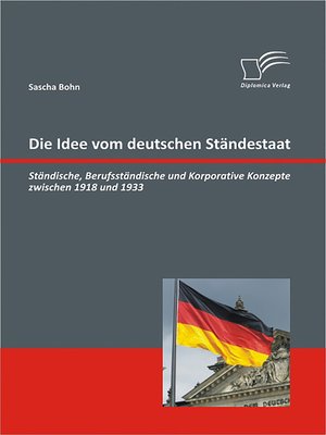 cover image of Die Idee vom deutschen Ständestaat